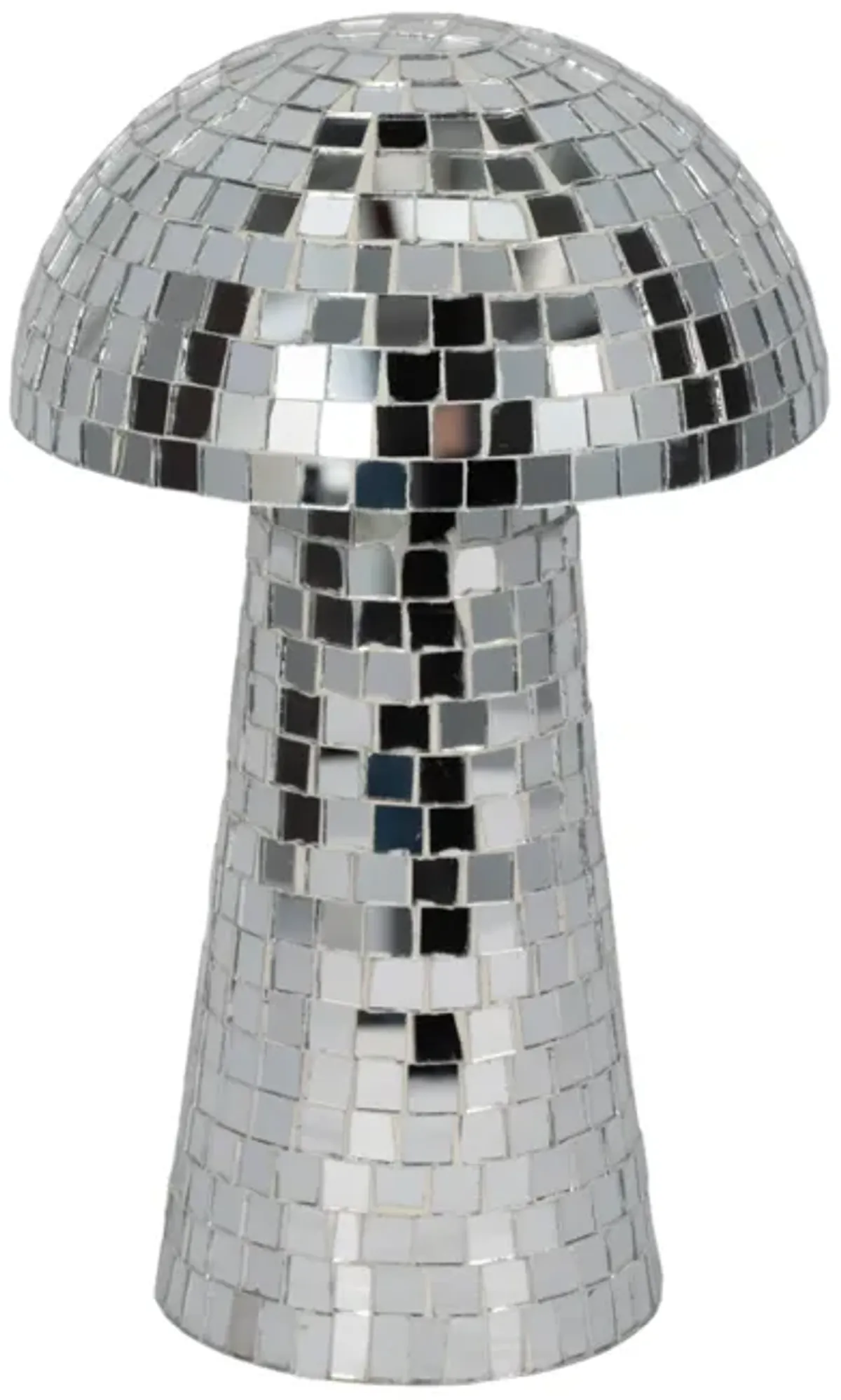 10" Mosaic Mushroom, Silver