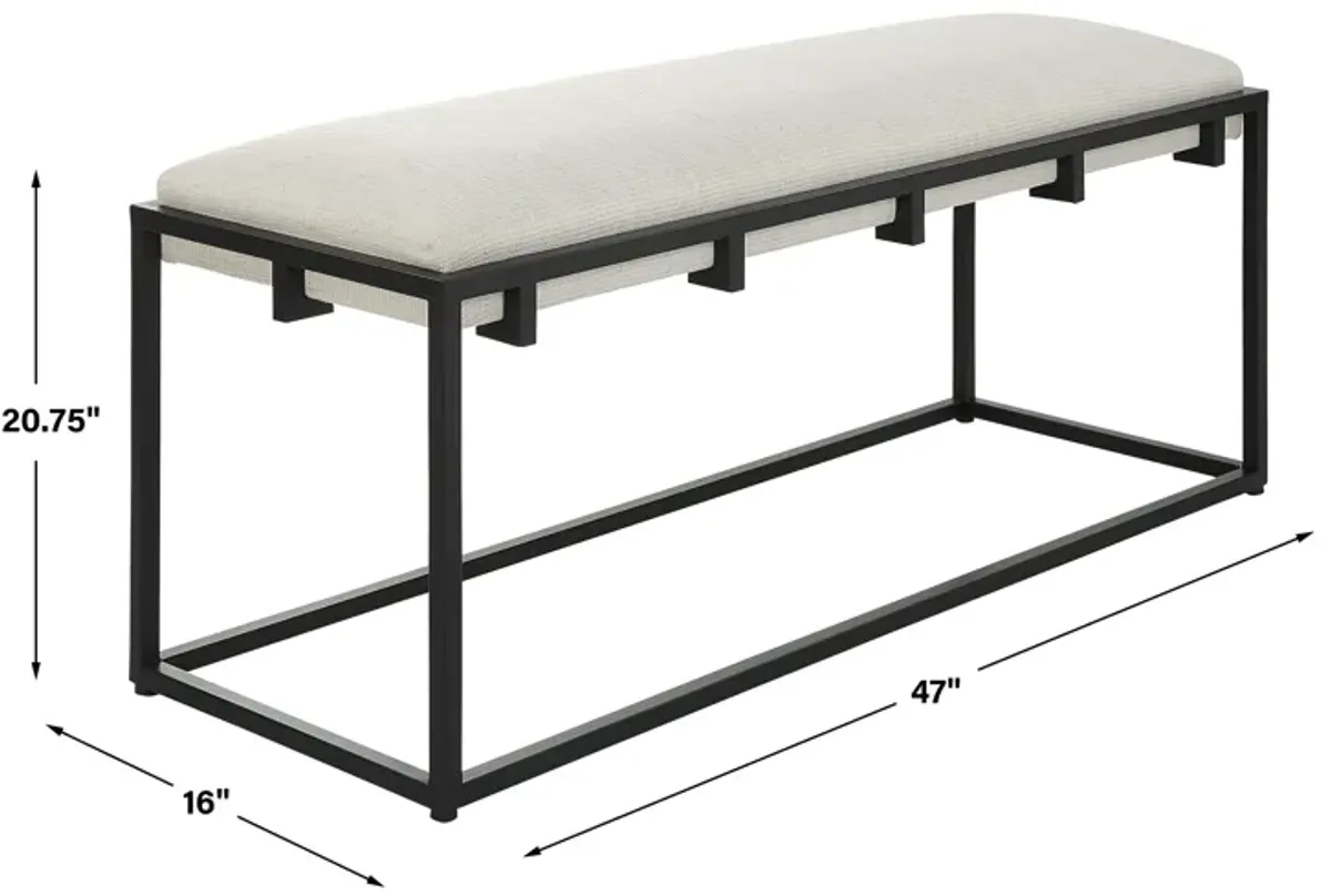 Paradox Iron & Fabric Bench