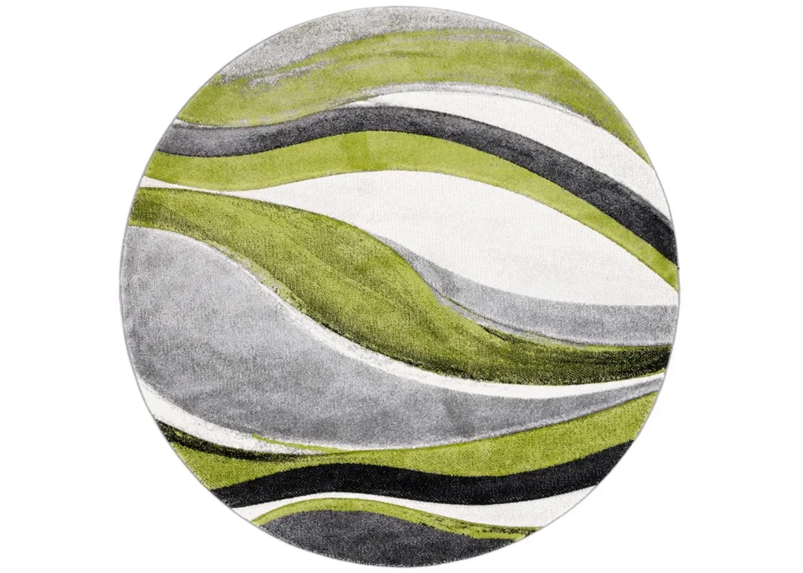 HOLLYWOOD 766 GREY  5'-3' x 5'-3' Round Round Rug