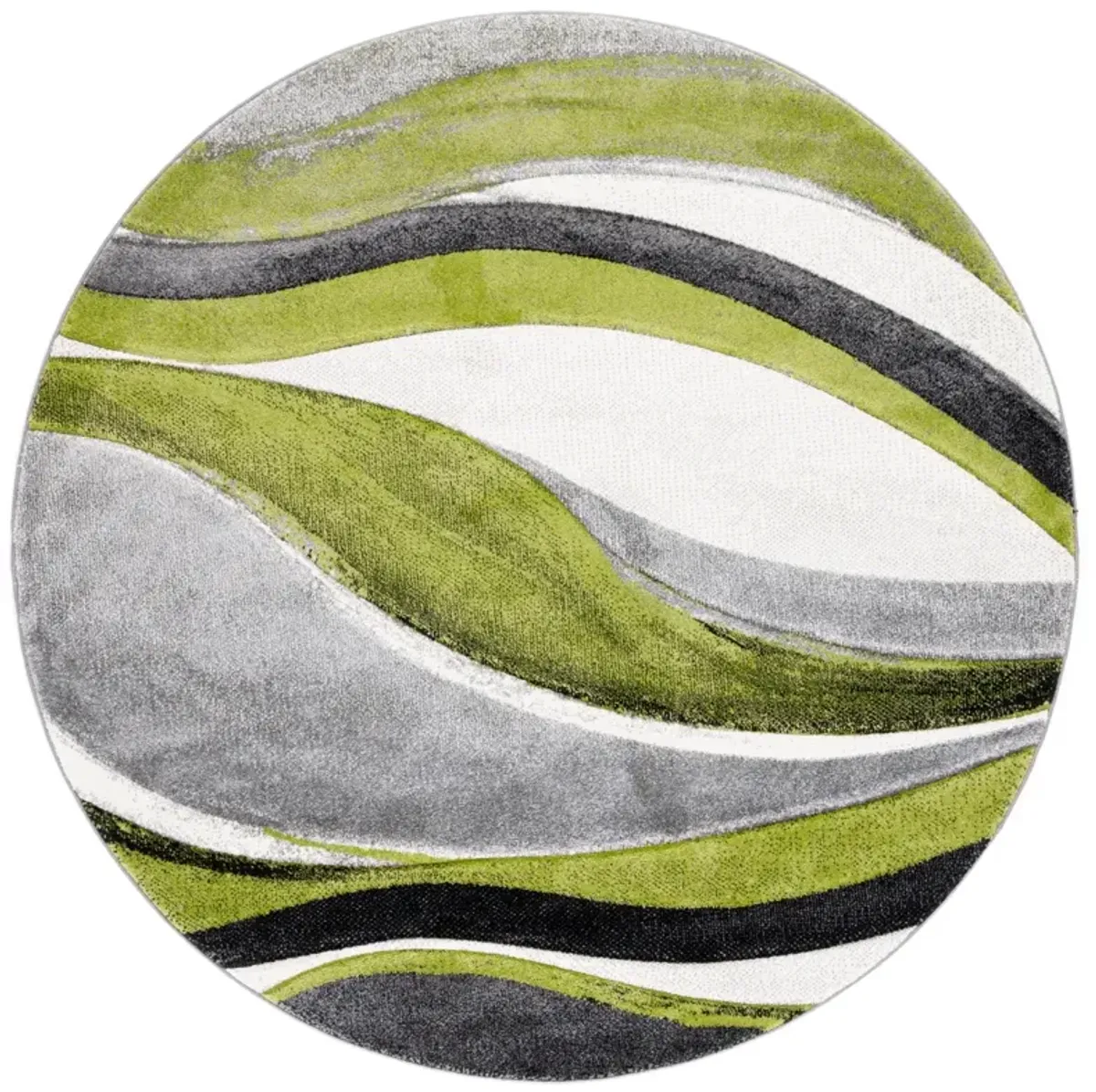 HOLLYWOOD 766 GREY  5'-3' x 5'-3' Round Round Rug