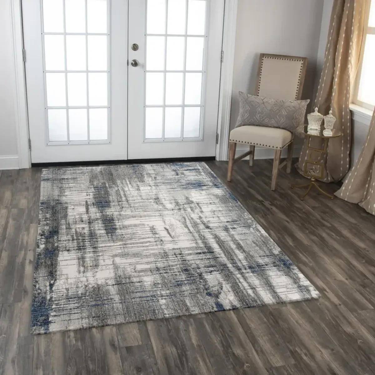 Anatolia Gray Abstract Recycled Polyester 8' x 10' Rectangle Rug