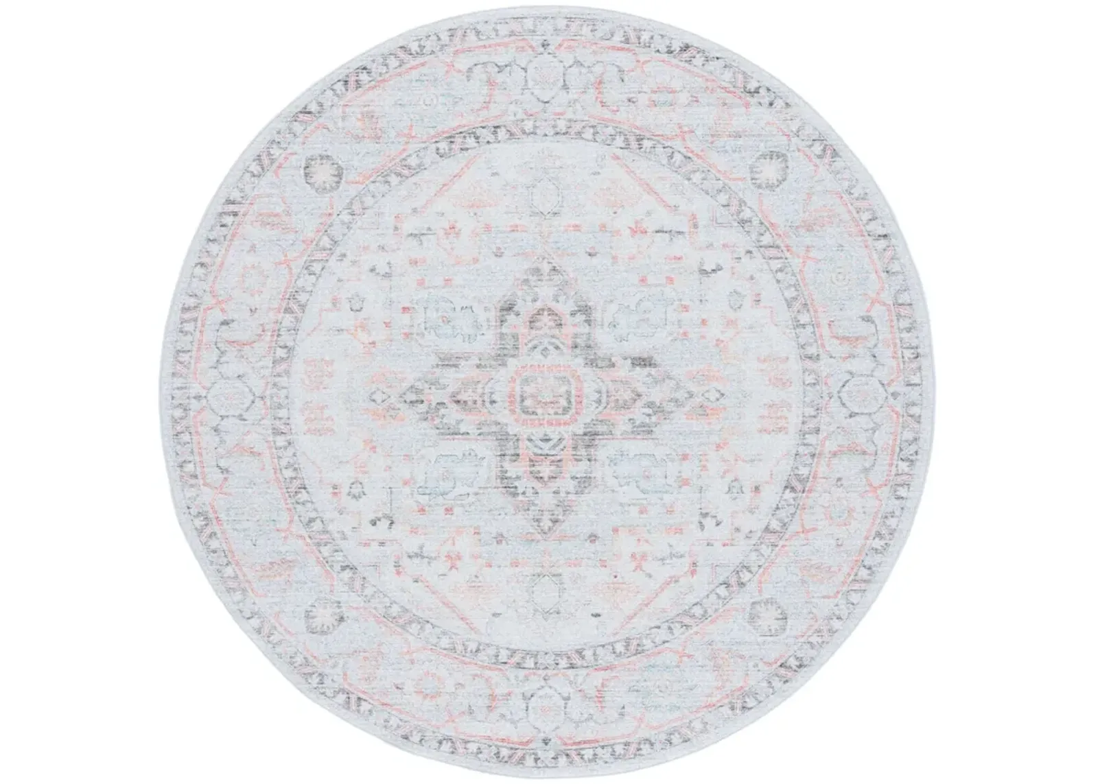 TUCSON 913 LIGHT GREY  4' x 4' Round Round Rug