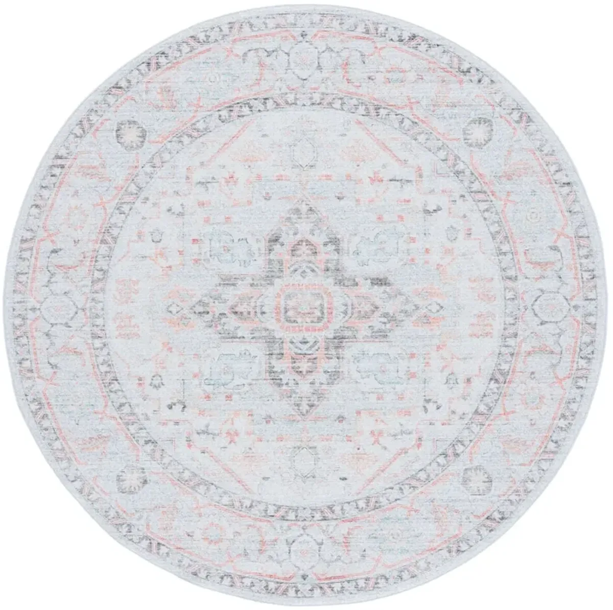 TUCSON 913 LIGHT GREY  4' x 4' Round Round Rug