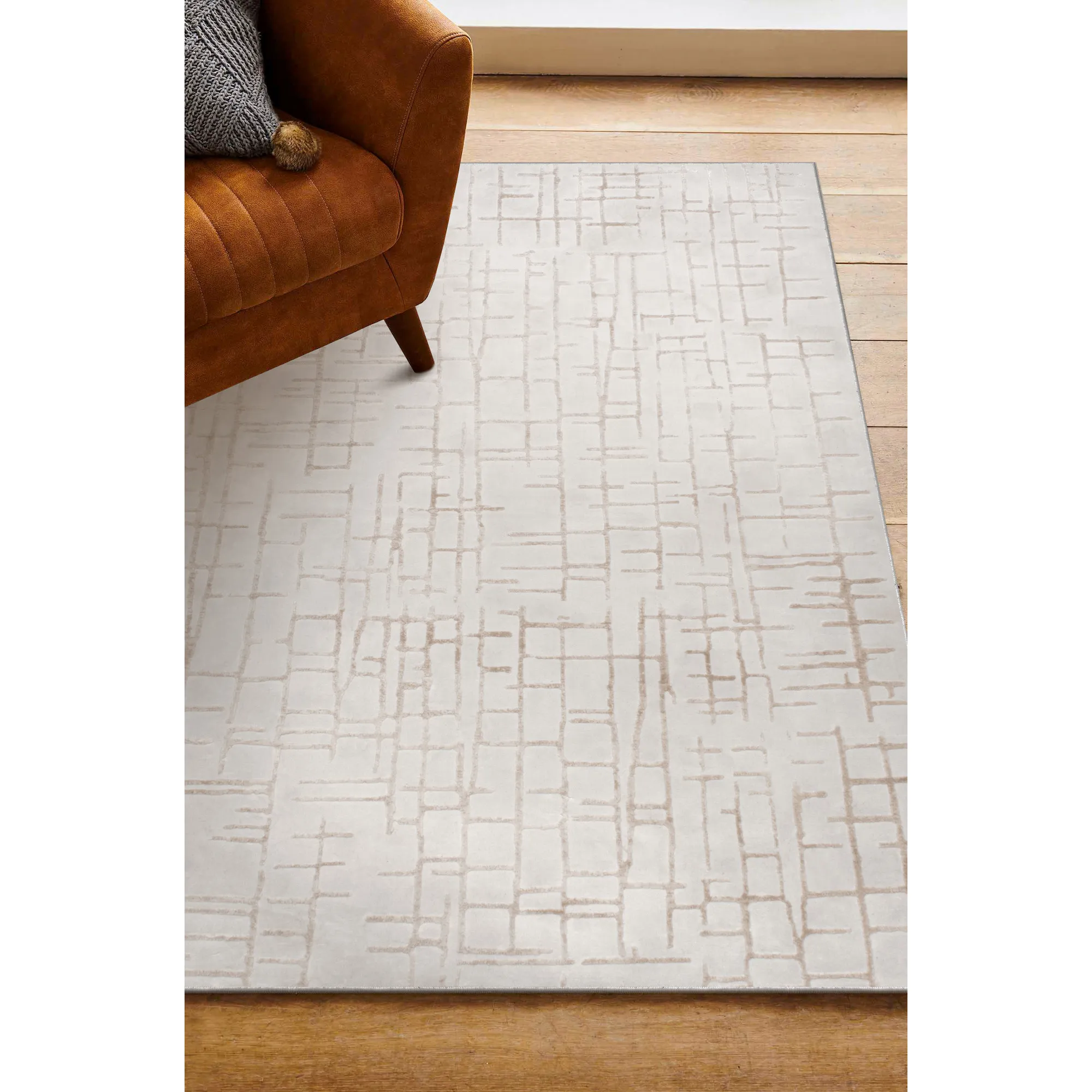 ARIELLA Grey/Beige Rectangle 9'10" x 13'1" ft Rug