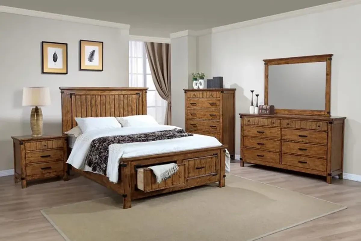 Brenner Storage Bedroom Set Rustic Honey