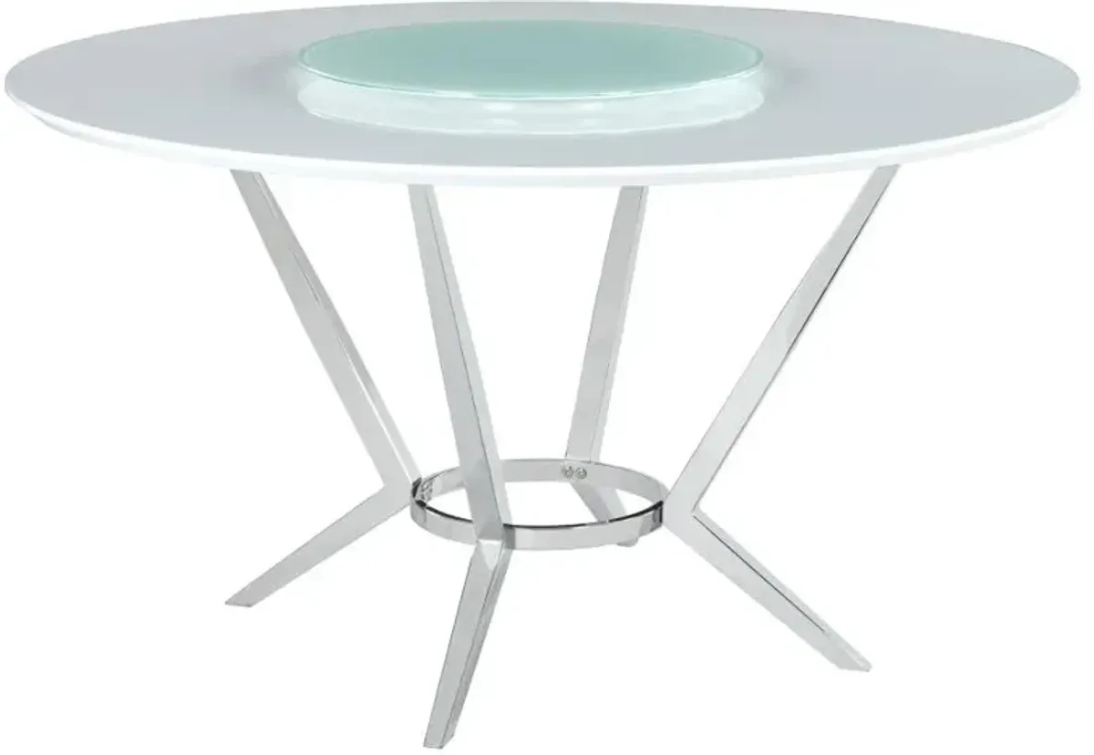 Abby 5-piece Dining Set White and Light Grey