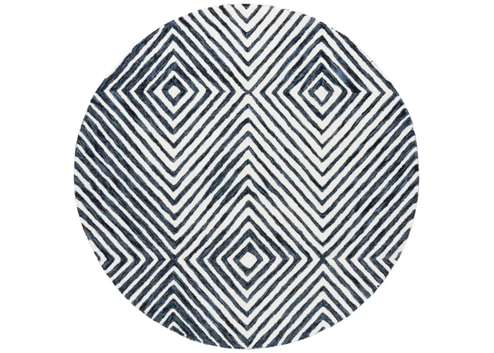 EBONY 150 NAVY  6' x 6' Round Round Rug