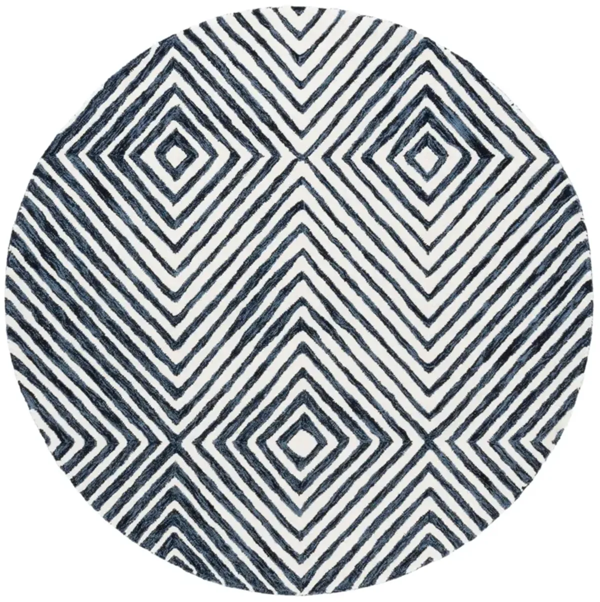 EBONY 150 NAVY  6' x 6' Round Round Rug