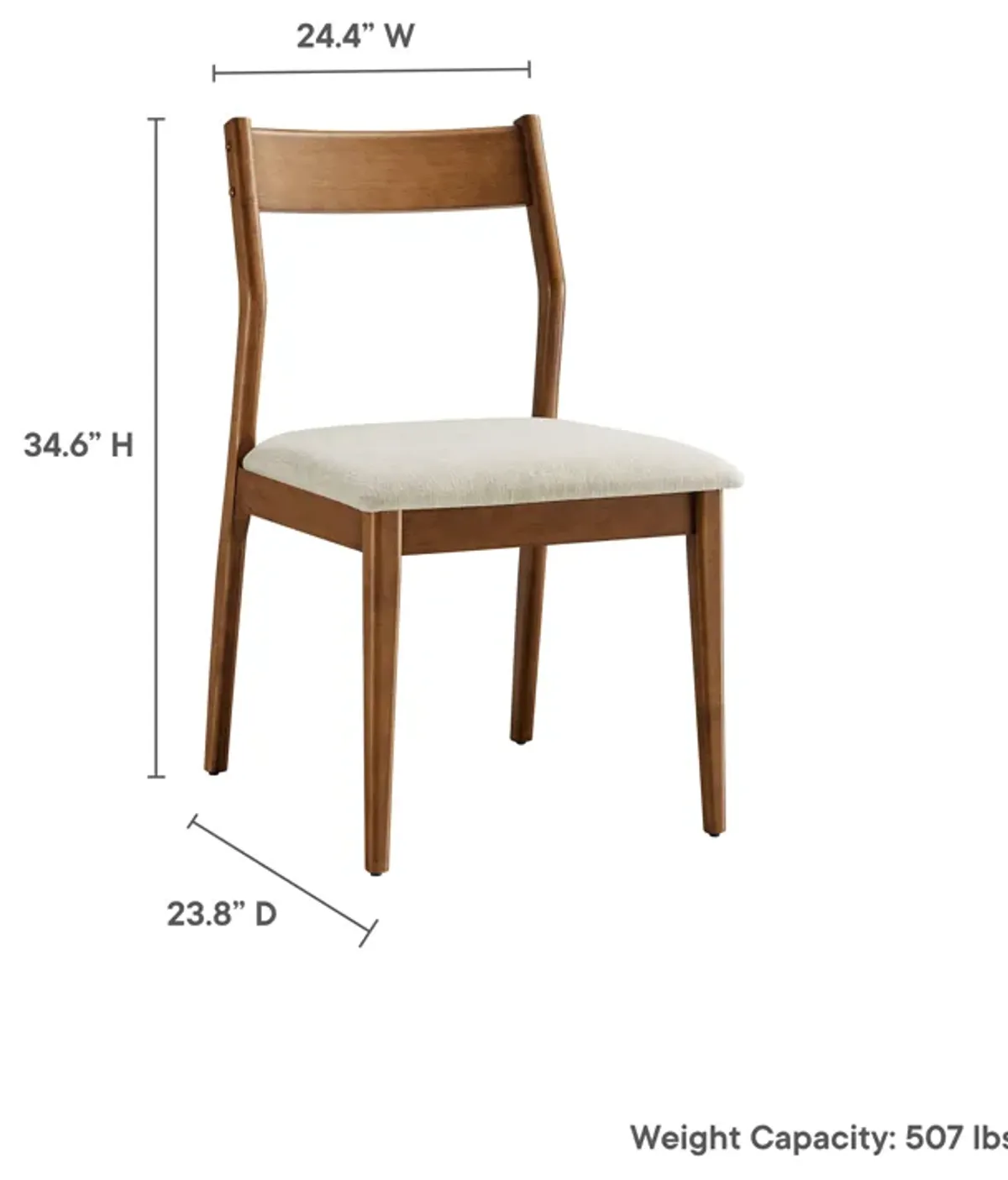 Solara 7-Piece Wood Dining Set with Fabric Upholstered Armchairs by Modway