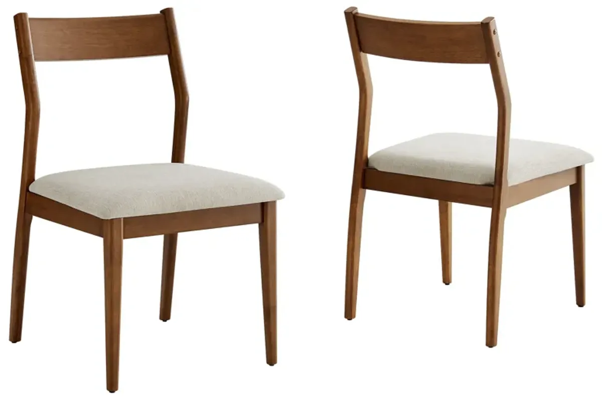 Solara 7-Piece Wood Dining Set with Fabric Upholstered Armchairs by Modway