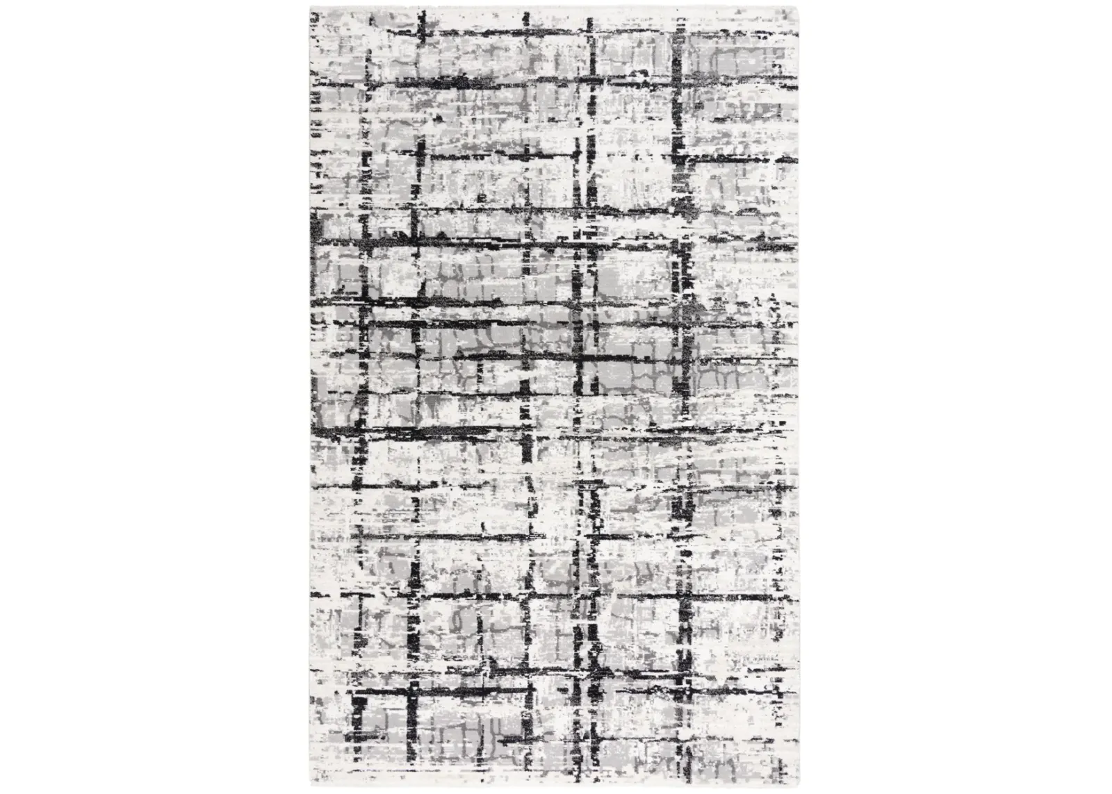 Couture Black/Ivory Classic/Updated NZ Wool/Tencel Blend 9'x12' Rectangle Rug