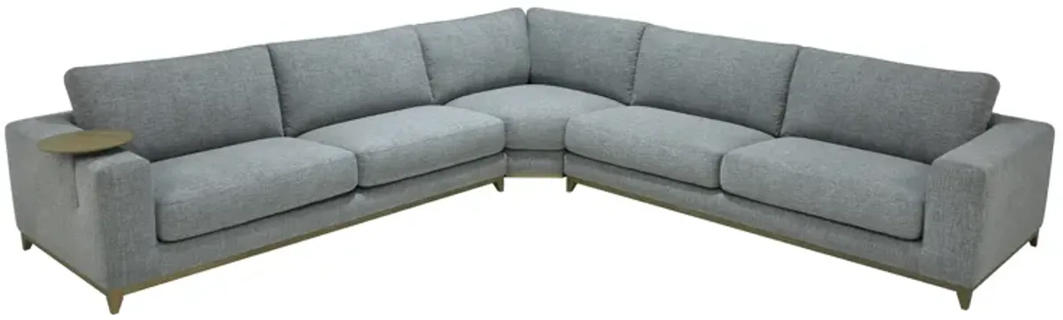 Donovan Upholstered Sectional in Gray