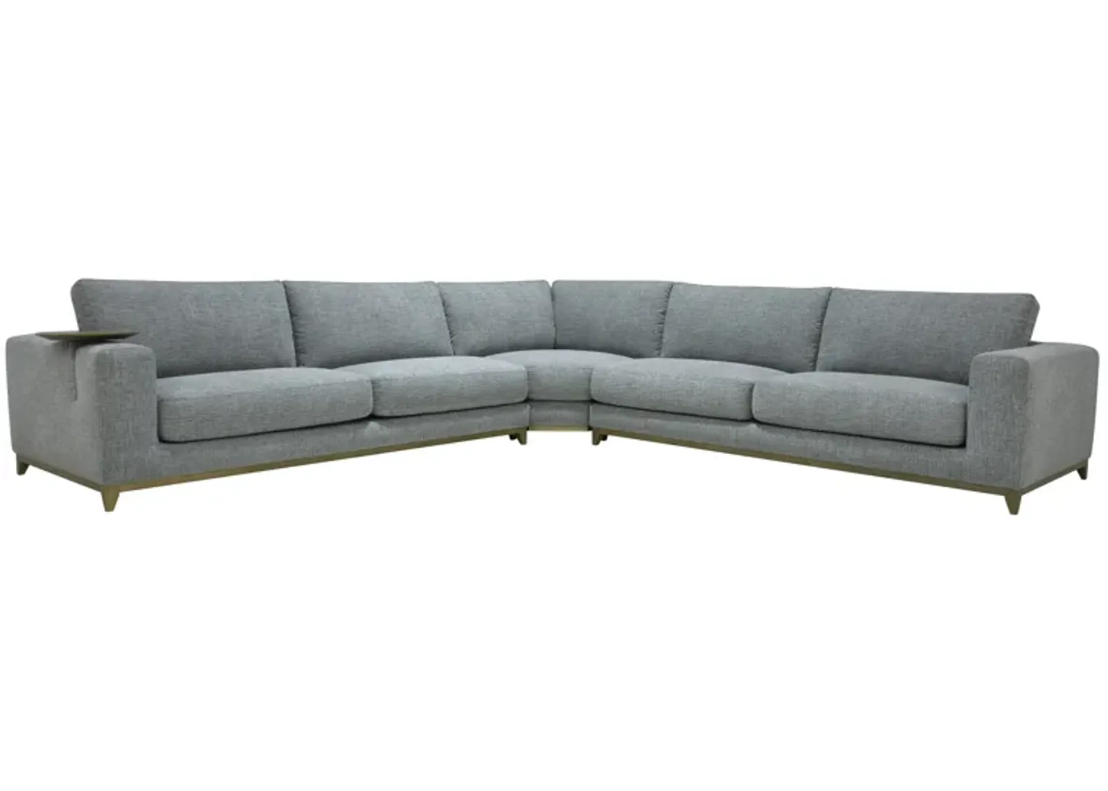 Donovan Upholstered Sectional in Gray