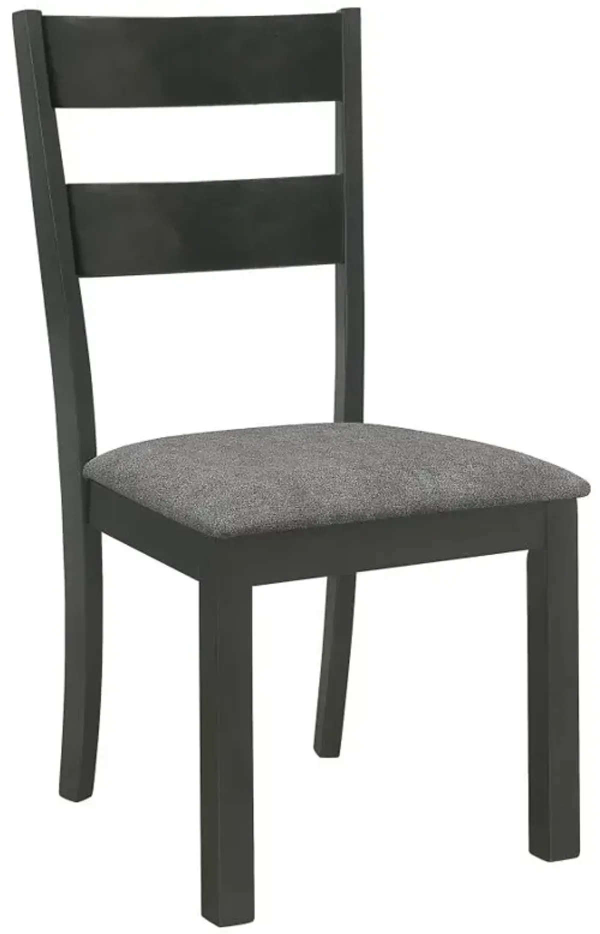 Jakob Upholstered Side Chairs with Ladder Back (Set of 2) Grey and Black