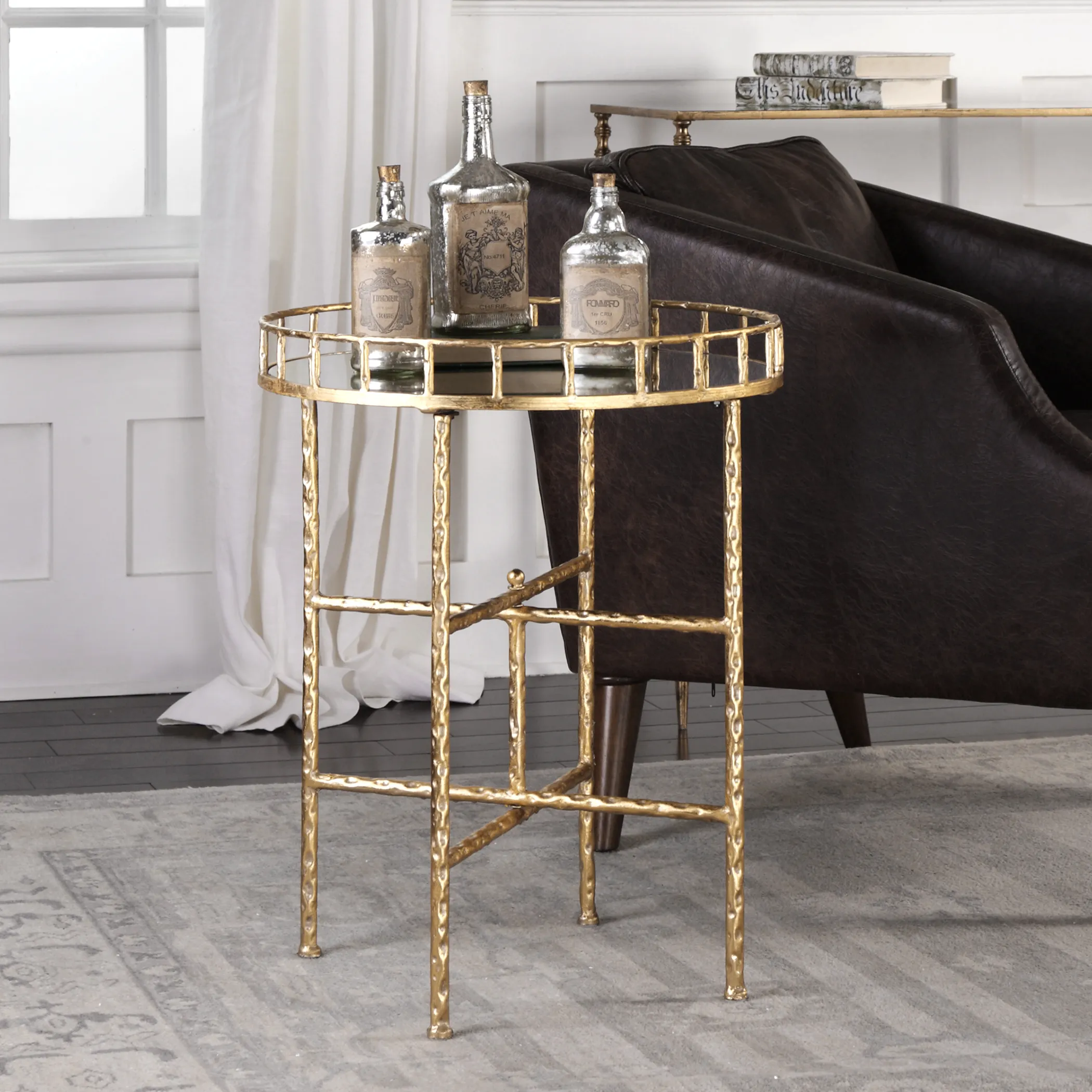 Tilly Bright Gold Accent Table