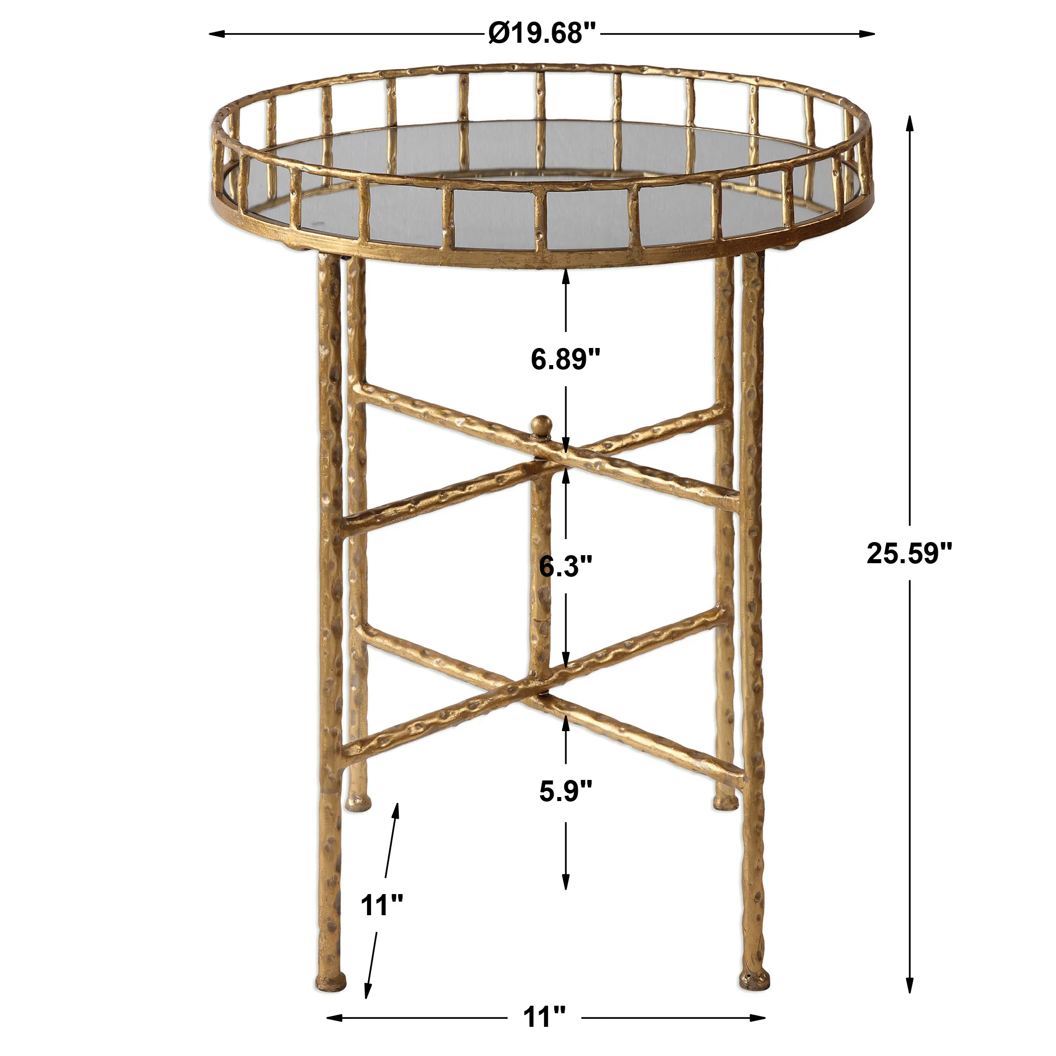 Tilly Bright Gold Accent Table