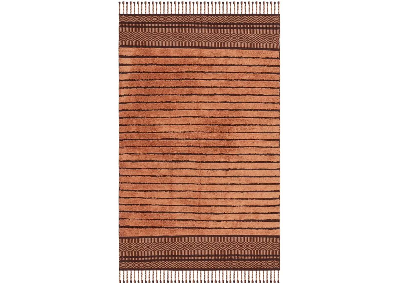 KILIM COLLECTION 401 BROWN 8' x 10' Large Rectangle Rug