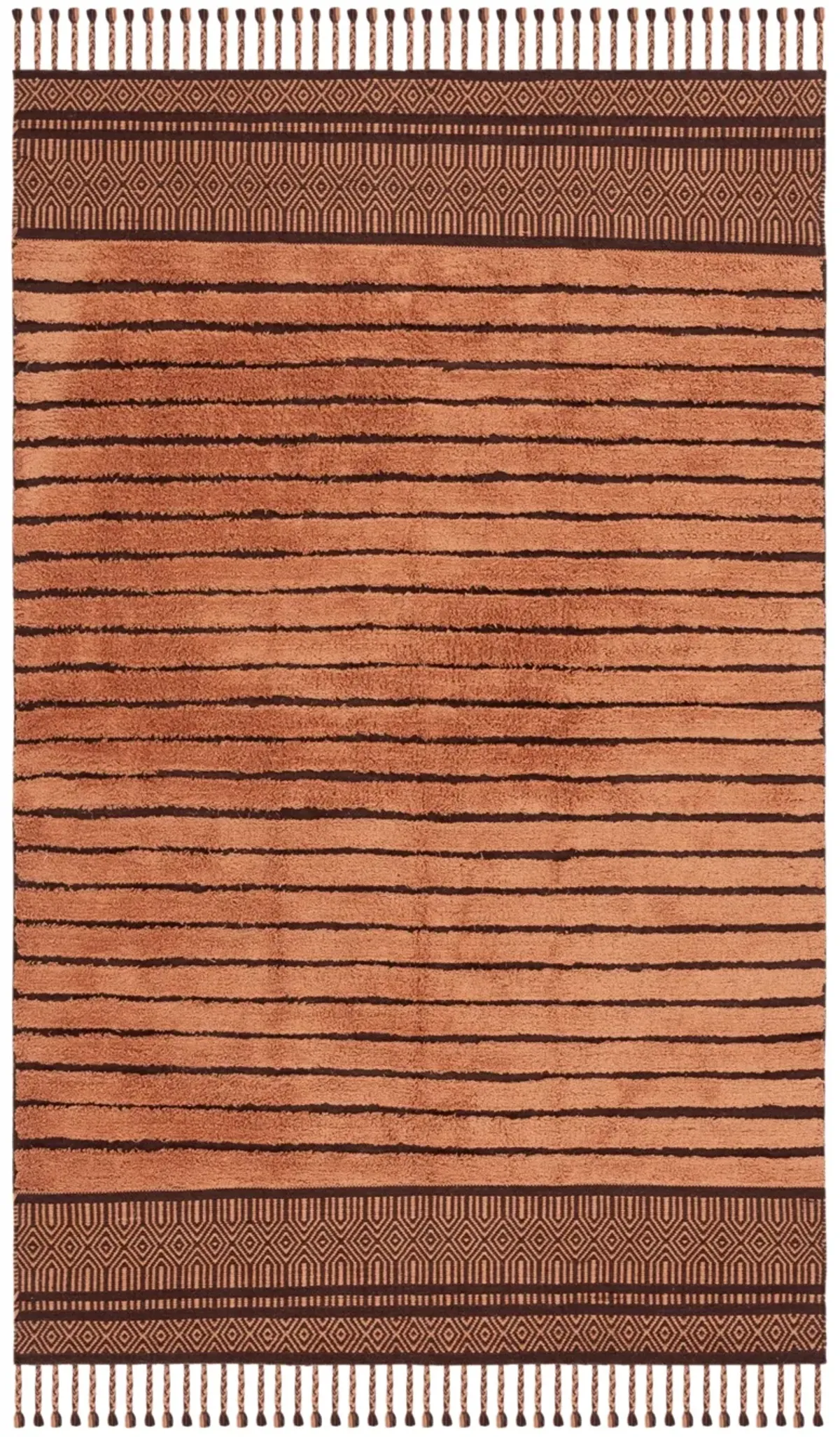 KILIM COLLECTION 401 BROWN 8' x 10' Large Rectangle Rug