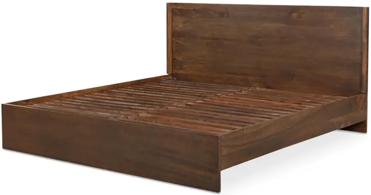 EVERETT QUEEN BED DARK BROWN