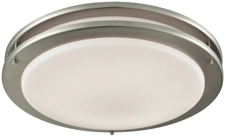 Clarion 15" Wide 1-Light Flush Mount - Brushed Nickel