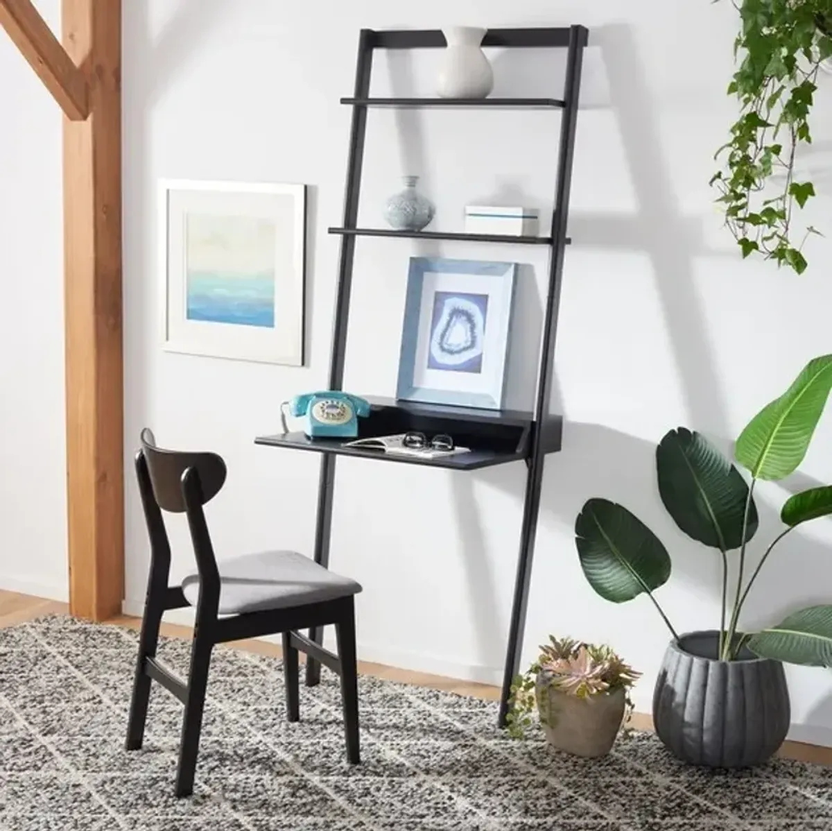 Pamella 2-Shelf Leaning Desk