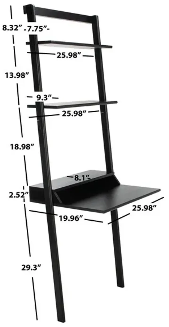 Pamella 2-Shelf Leaning Desk