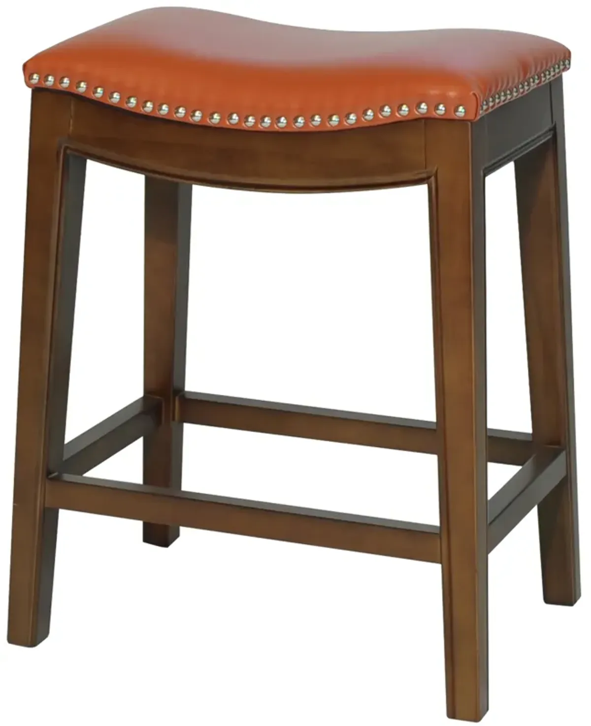 elmo bonded leather counter stool, pumpkin