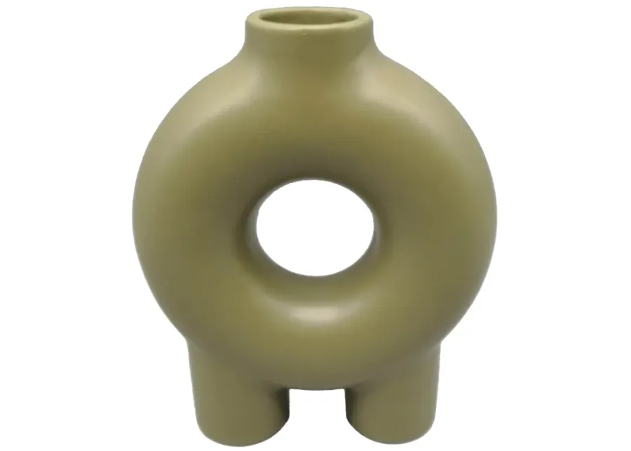 Donut Shaped Footed Vase