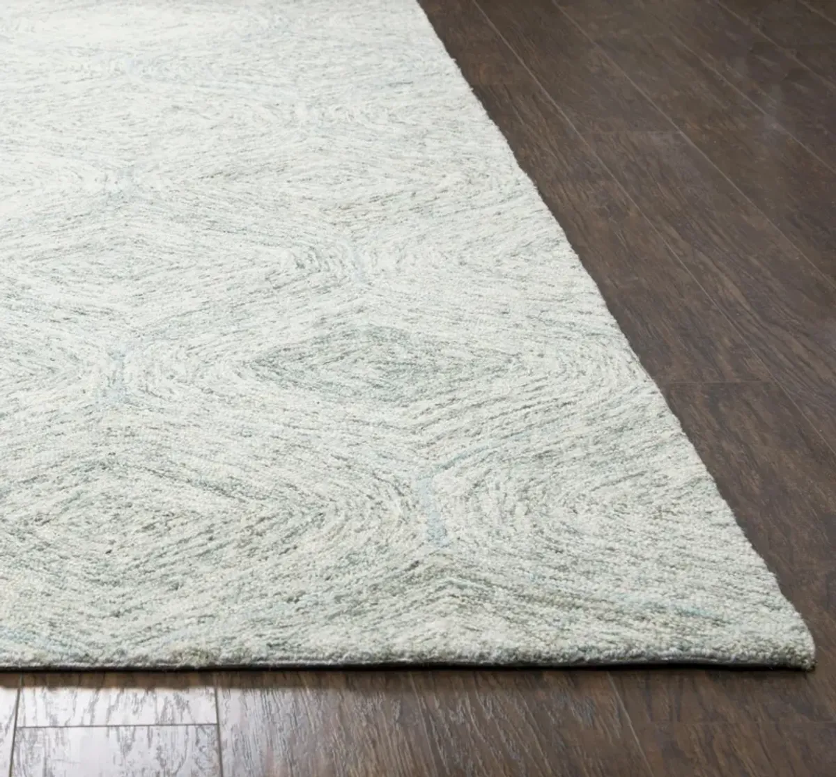 Brindleton Green Tweed Wool 9'x12' Rectangle Rug