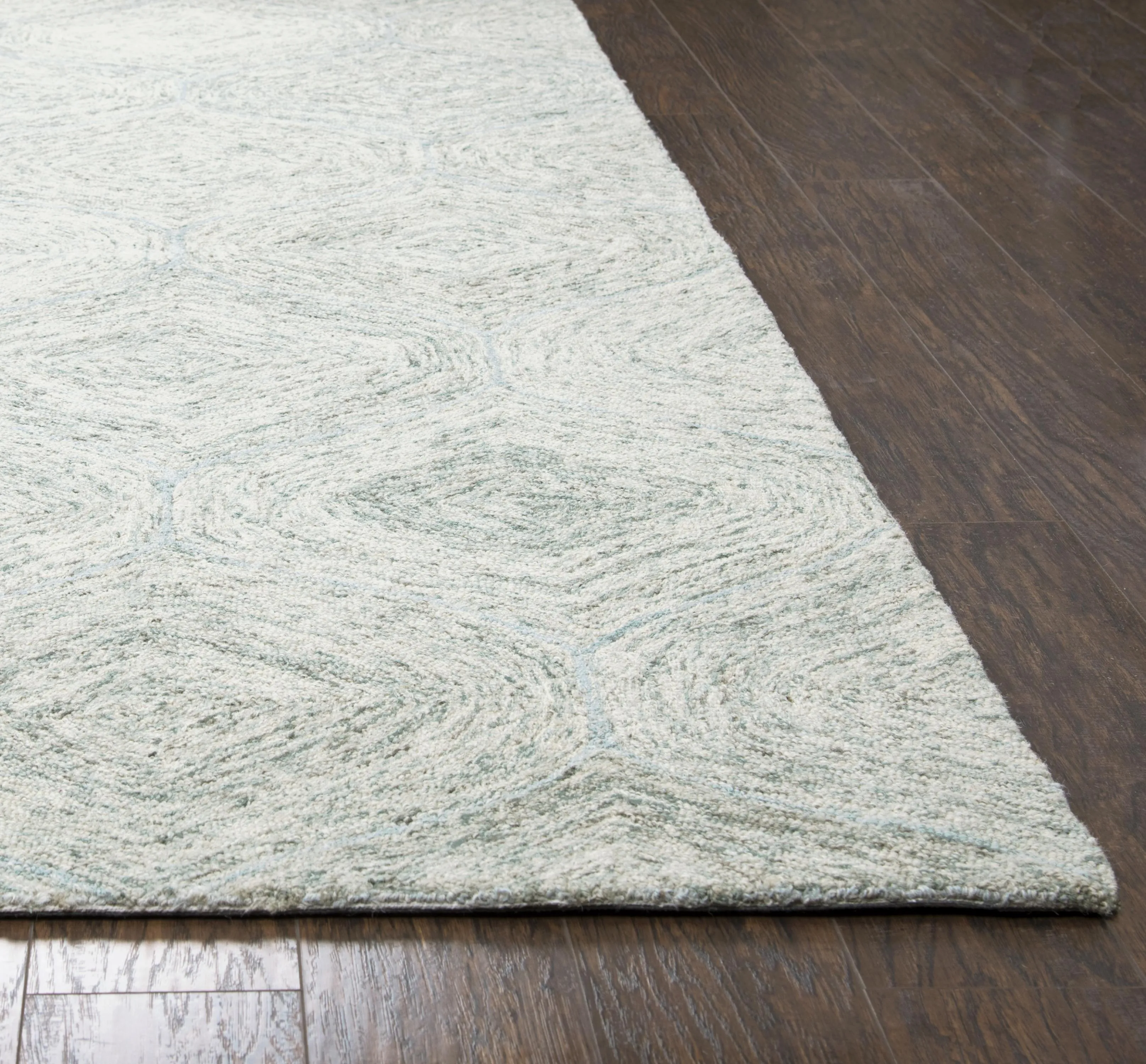 Brindleton Green Tweed Wool 9'x12' Rectangle Rug