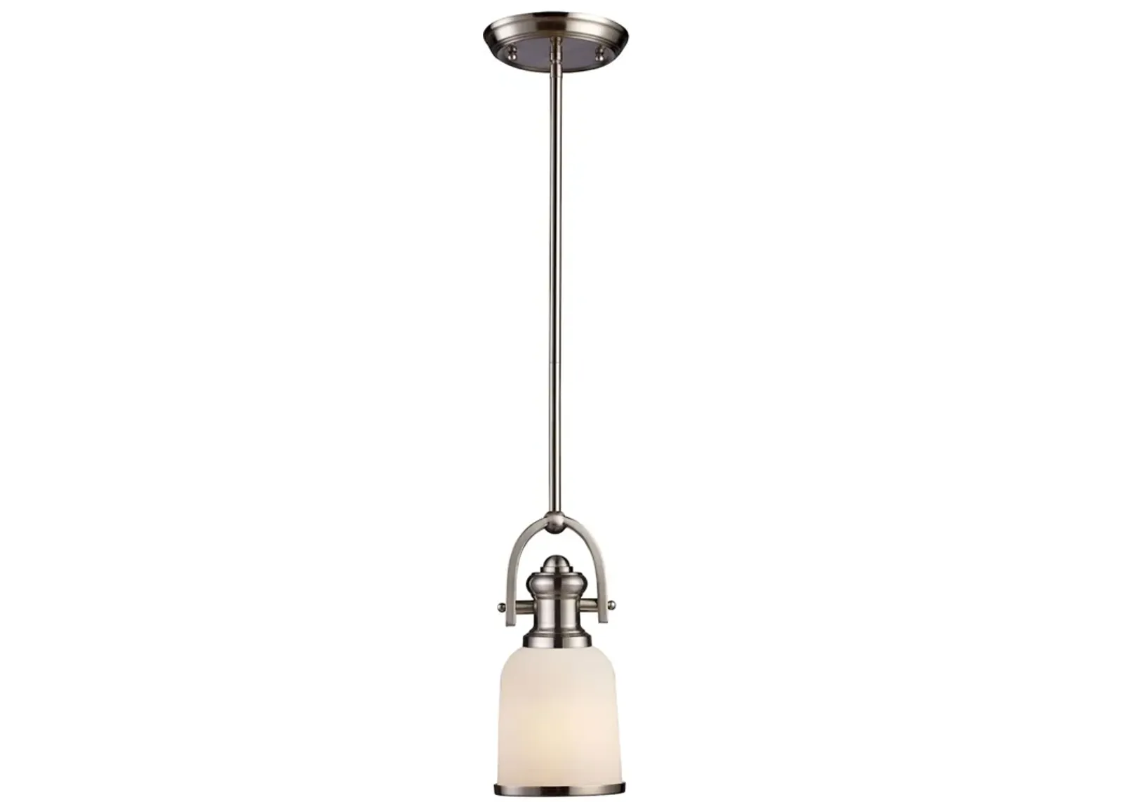 Brooksdale 5'' Wide 1-Light Mini Pendant - Satin Nickel (LED)