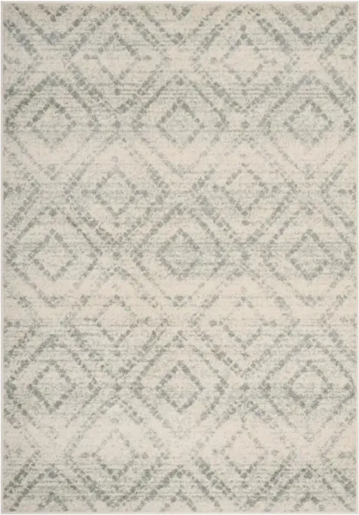 Adirondack Contemporary Ivory / Light Blue 2'-6" X 6' Powerloomed Rug