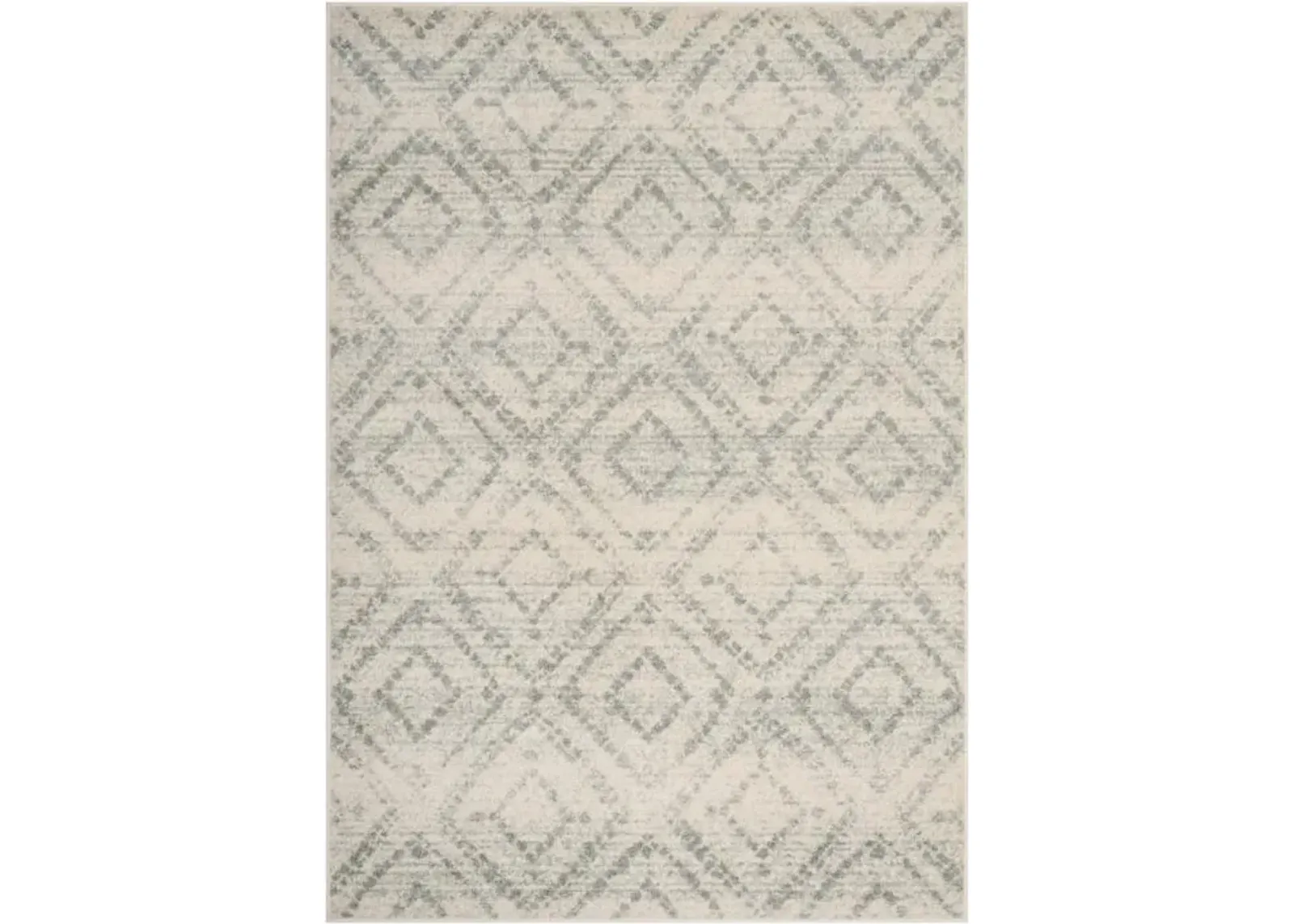 Adirondack Contemporary Ivory / Light Blue 2'-6" X 6' Powerloomed Rug