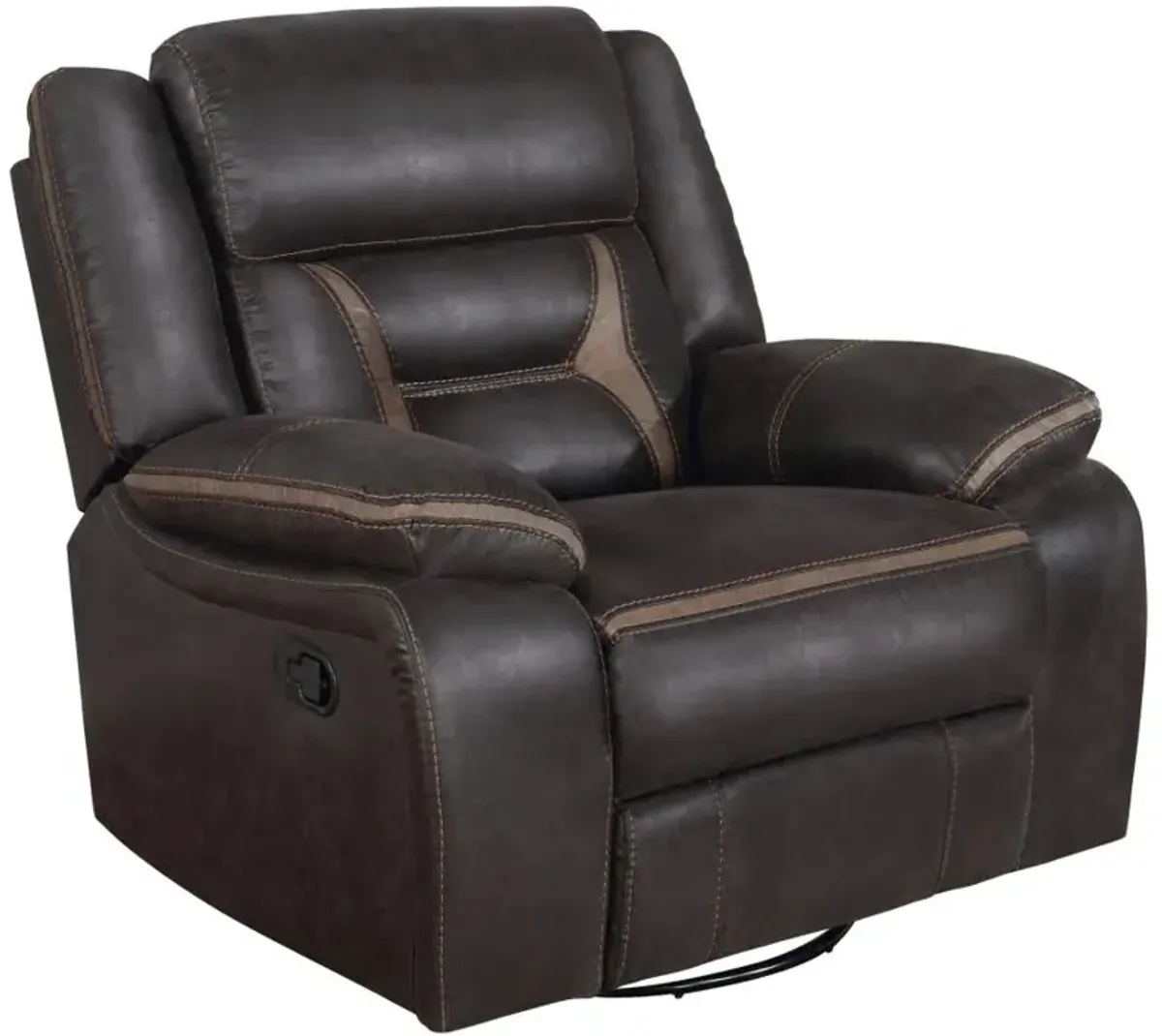 Greer Upholstered Tufted Back Glider Recliner