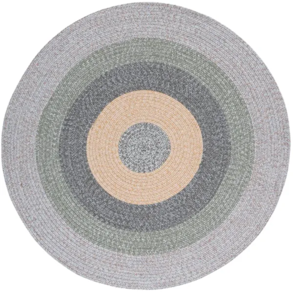 BRAIDED Hand Woven 5' x 5' Round area rug