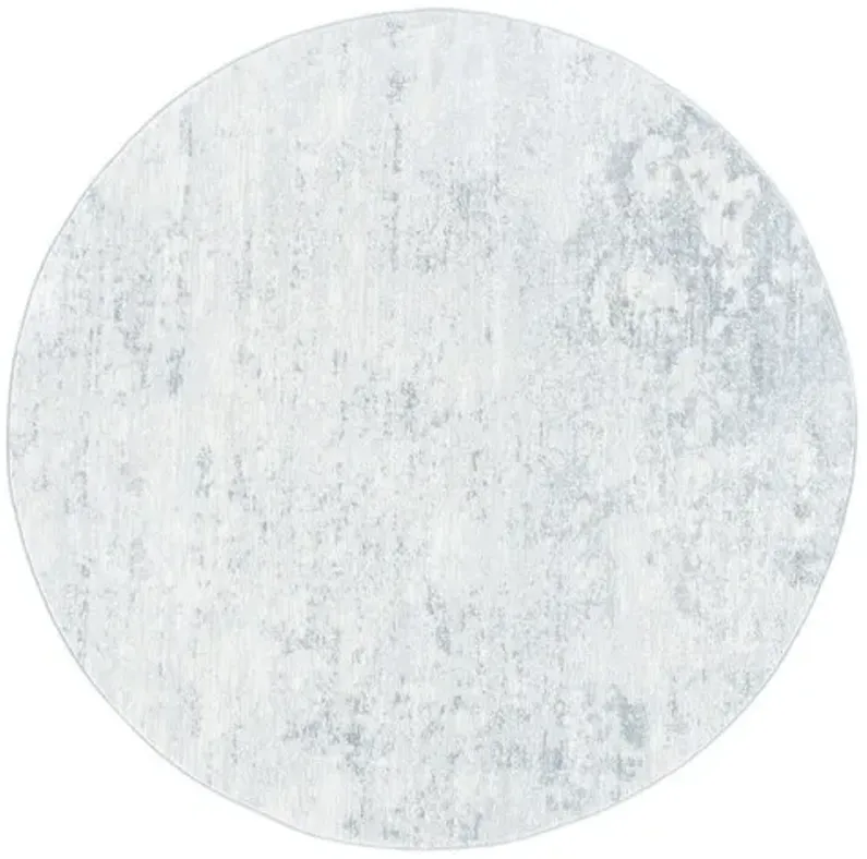 Brentwood 822 Ivory / Grey 9' X 9' Round Round Powerloomed Rug