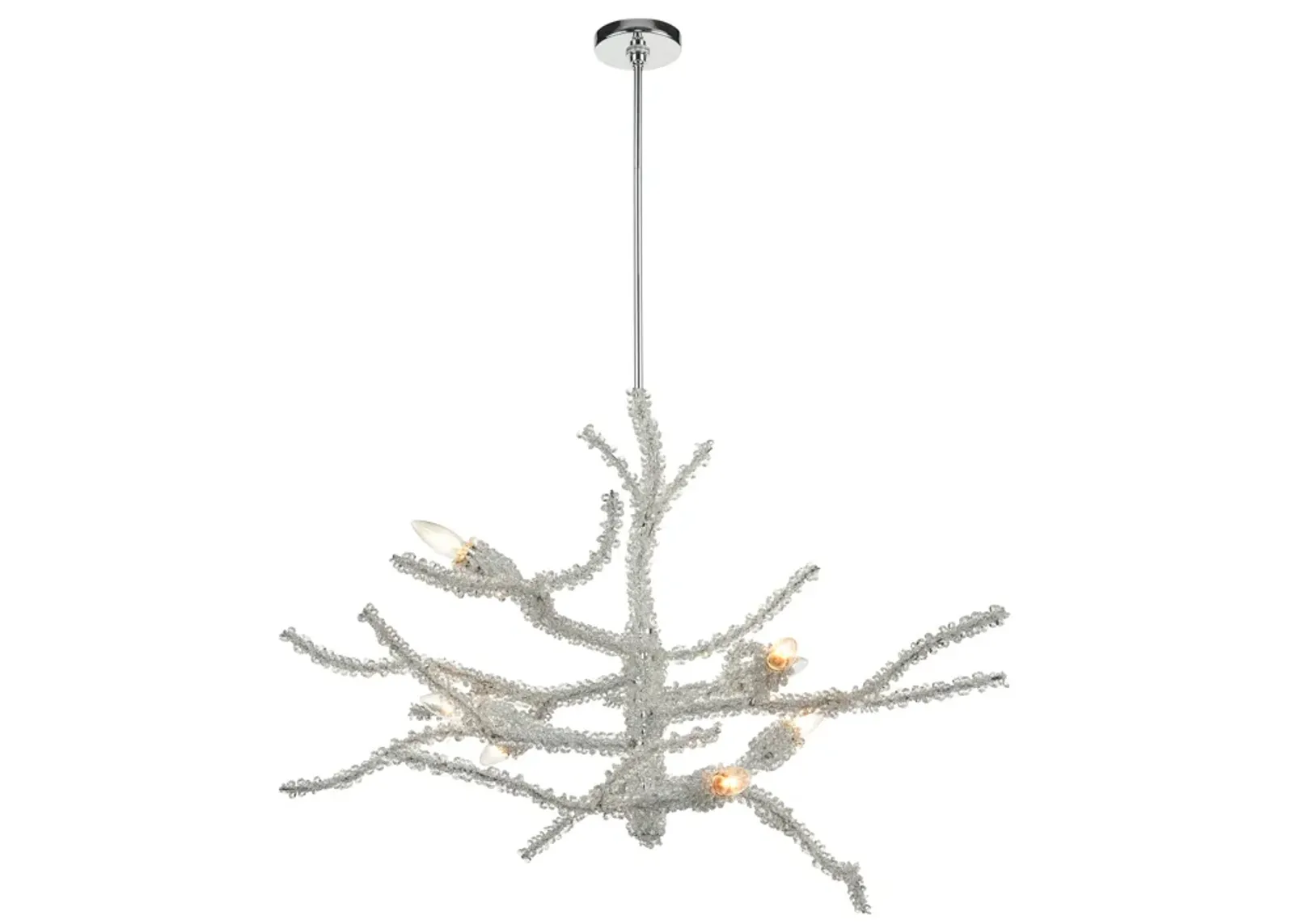 Winter's Spray 39" Wide 8-Light Chandelier - Polished Chrome