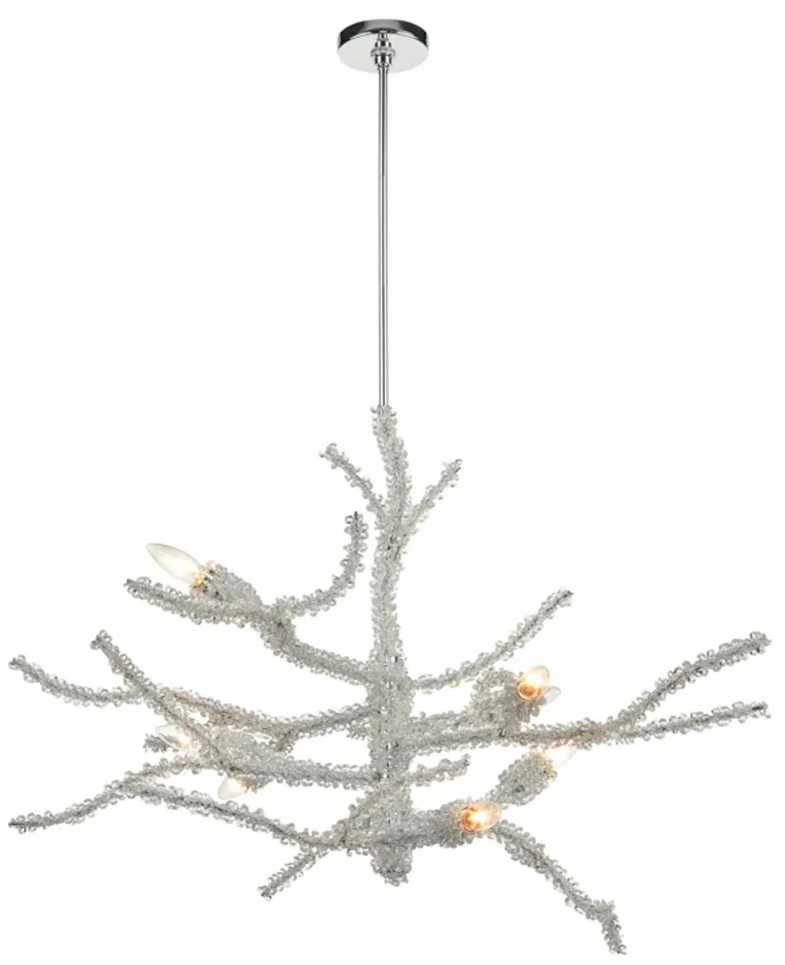 Winter's Spray 39" Wide 8-Light Chandelier - Polished Chrome