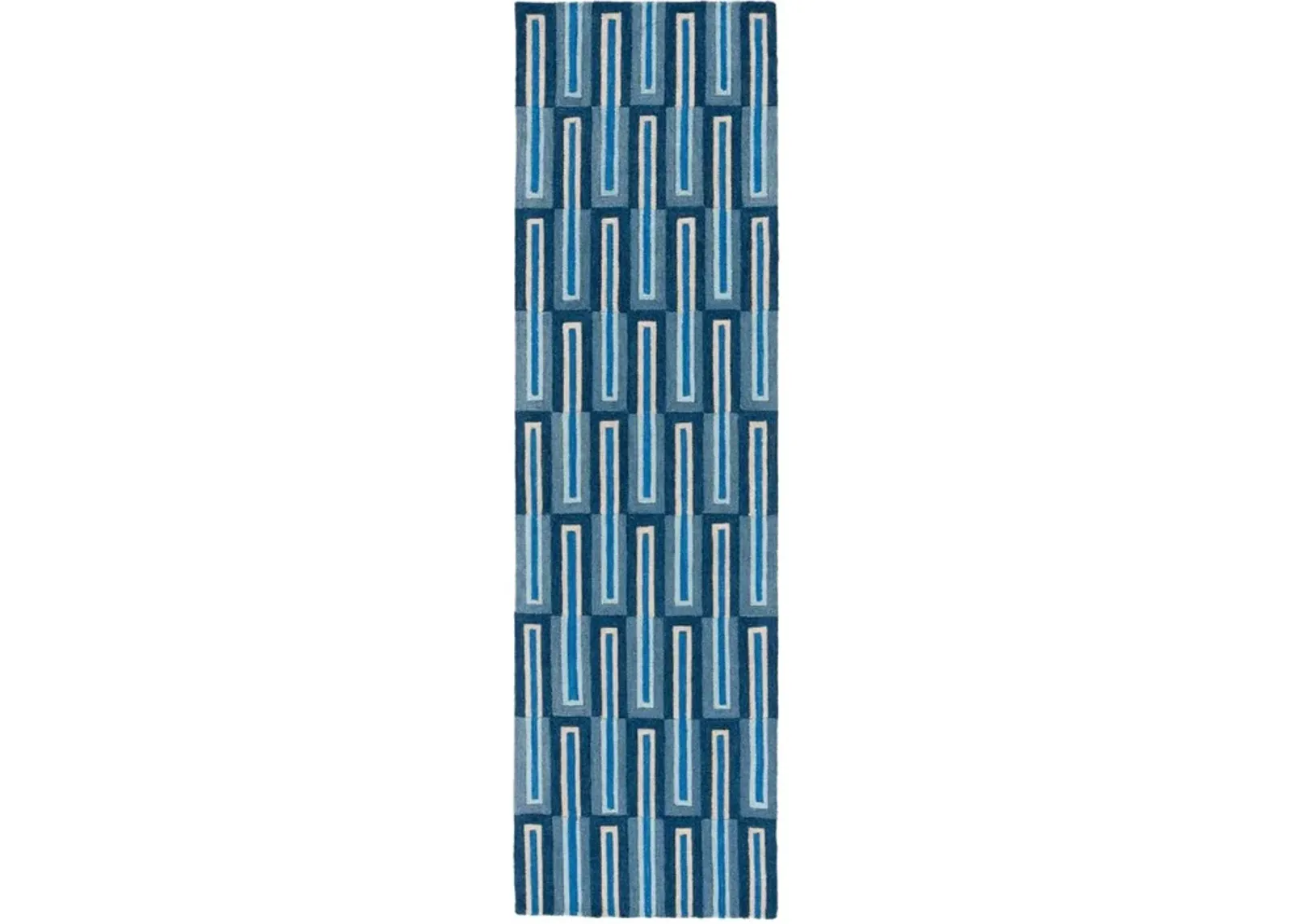 GENRE 105 Blue 2'-3' X 8' Runner Rug