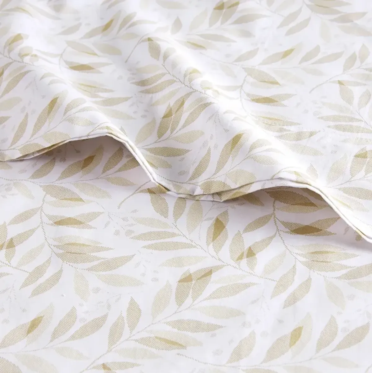 Madison Park Essentials 200 Thread Count Printed Cotton Tan Leaves Sheet Set