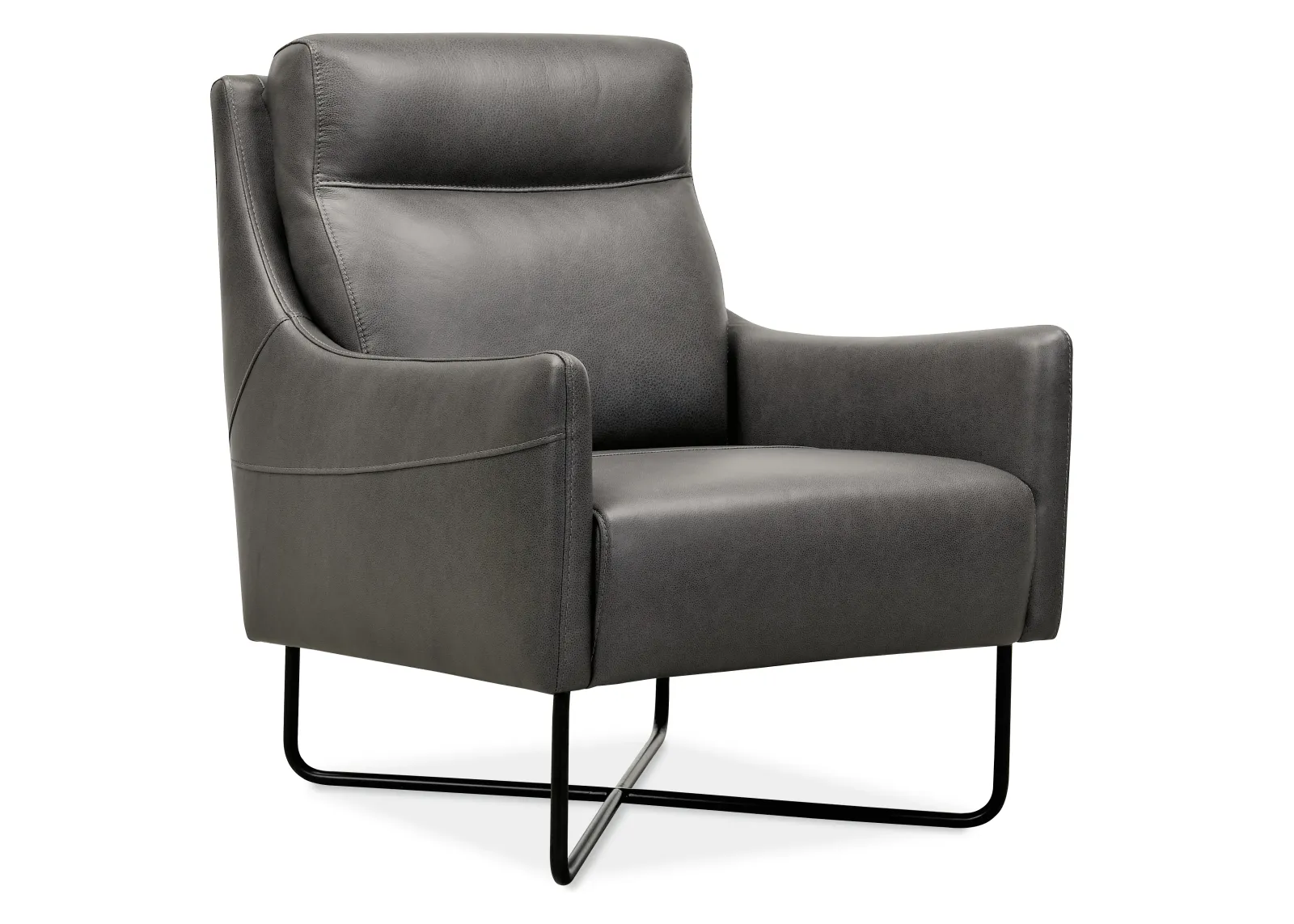 Efron Club Chair w/ Black Metal Base