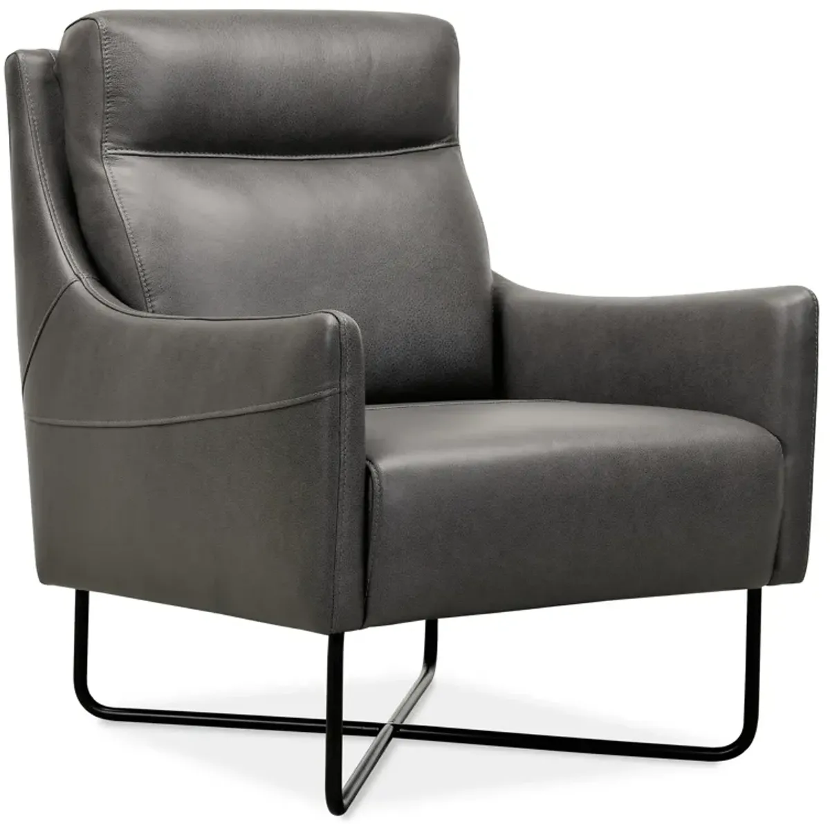 Efron Club Chair w/ Black Metal Base