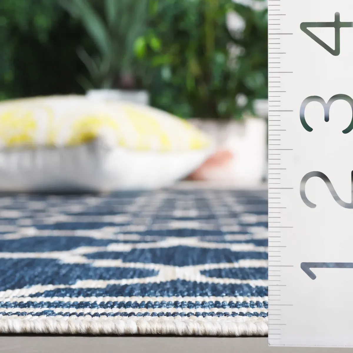 BEACH HOUSE 266 BLUE  6'-7' X 6'-7' Square Square Rug