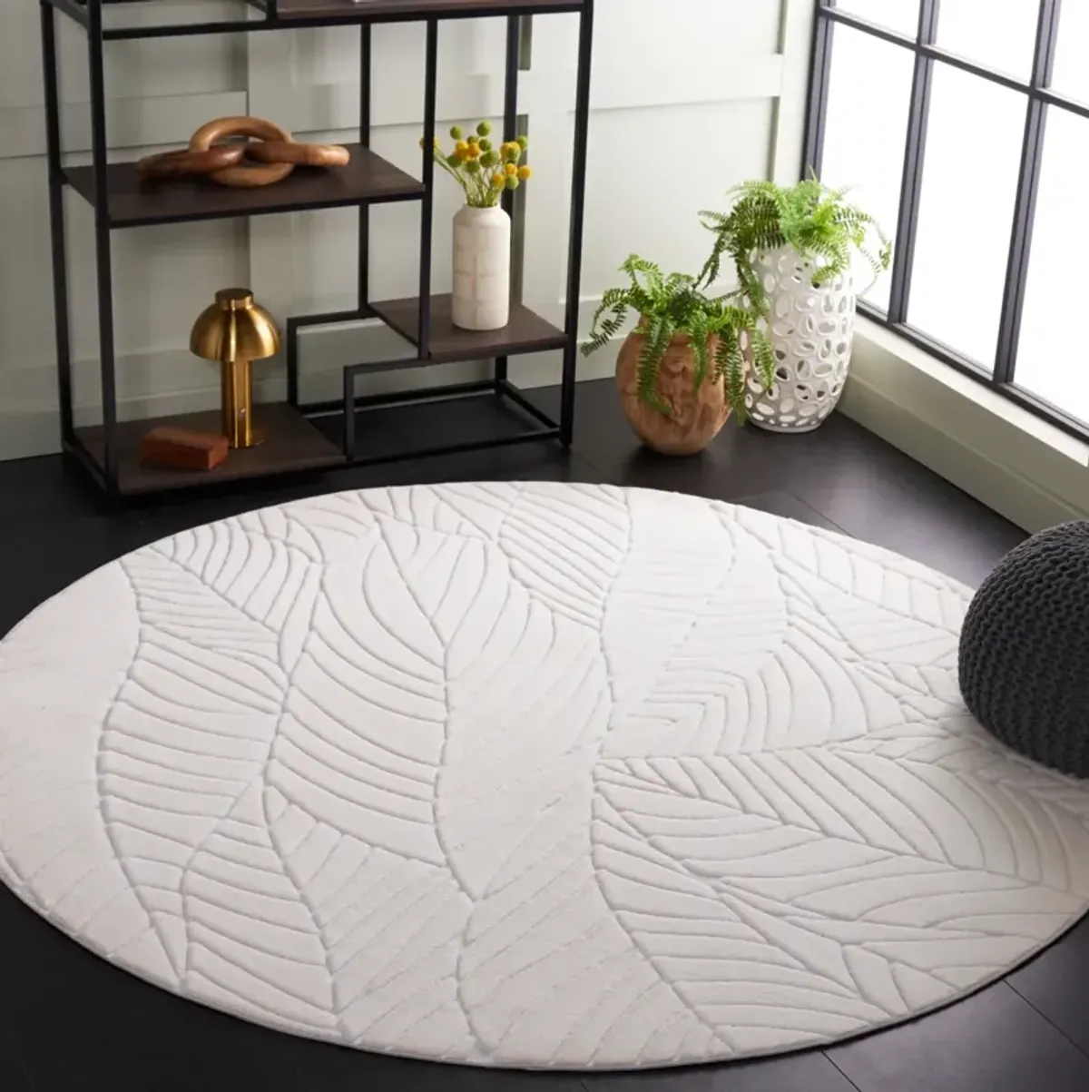 VERSAILLIES 654 IVORY 6' x 6' Round Round Rug