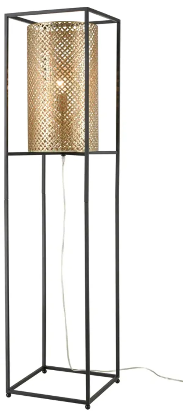 Gavia 60'' High 1-Light Floor Lamp - Antique Gold - Includes LED Bulb