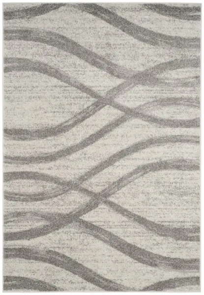 Adirondack Contemporary Cream / Grey 5'-1" X 7'-6" Powerloomed Rug