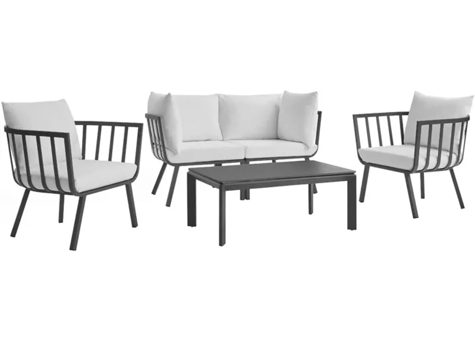 Riverside 5 Piece Outdoor Patio Aluminum Set