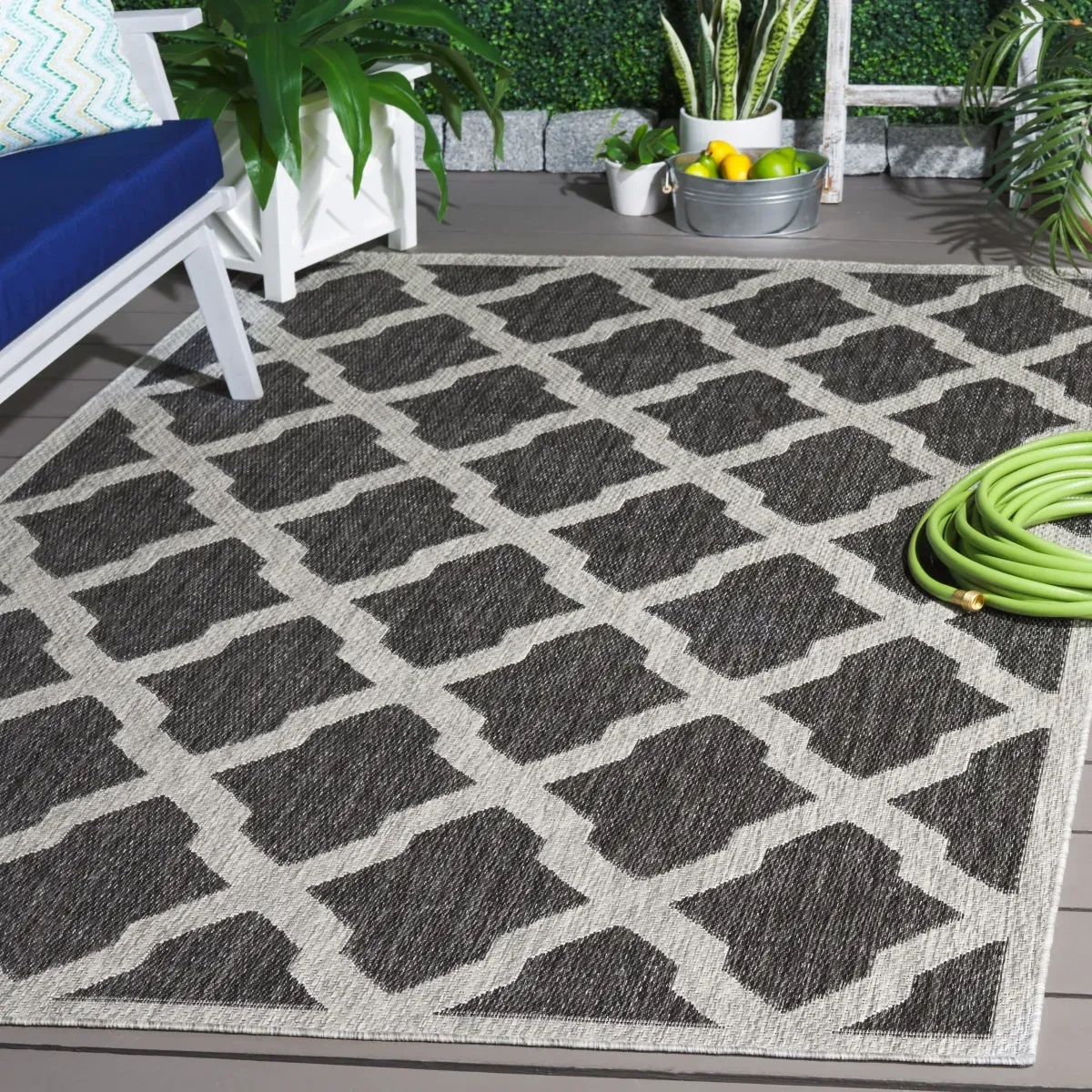 BEACH HOUSE 268 CHARCOAL  9' x 12' Large Rectangle Rug