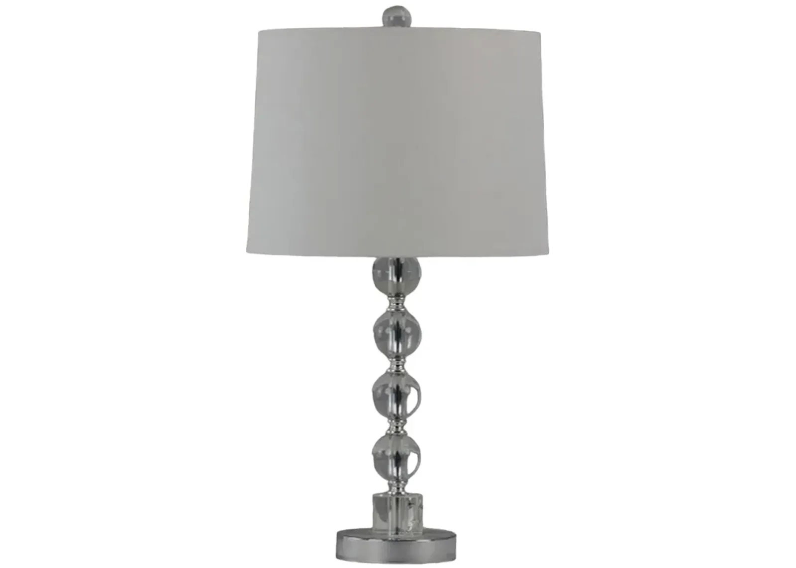 S/2 22" Crystal Table Lamp, Silver