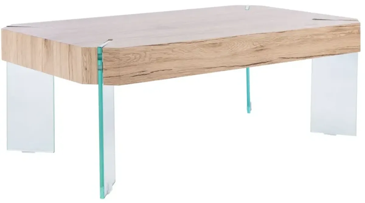 KATELYN RECTANGULAR CONTEMPORARY GLASS LEG COFFEE TABLE